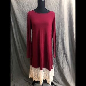 Maroon Maternity Dress